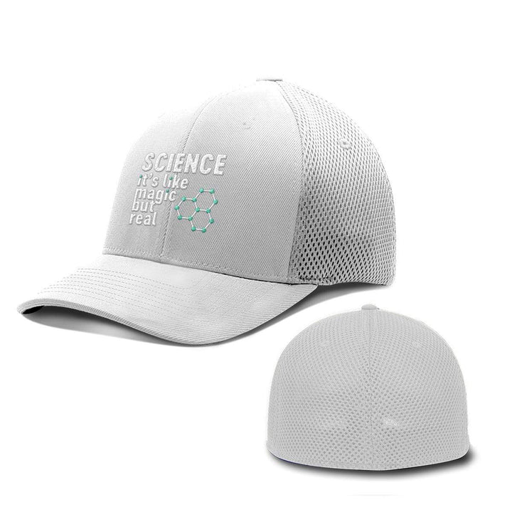 BustedTees.com Flexfit / White / S/M Science Magic Hats