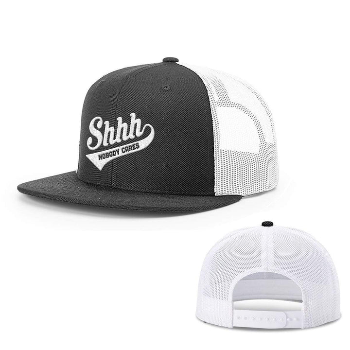 BustedTees.com Shh Nobody Cares Hats