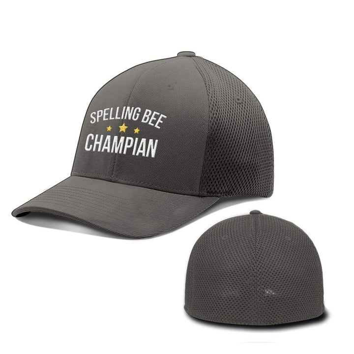 BustedTees.com Flexfit / Deep Navy / S/M Spelling Bee Champion Hats