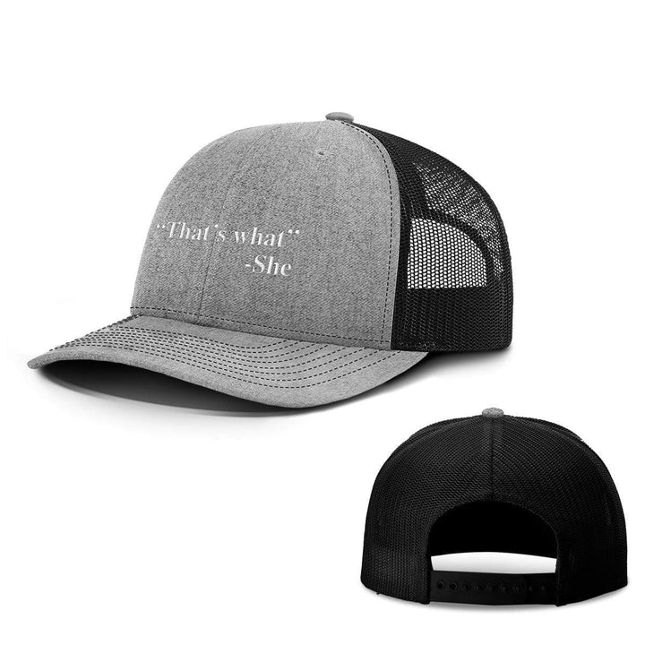 BustedTees.com Snapback / Heather and Black / One Size That's What She Said Hats