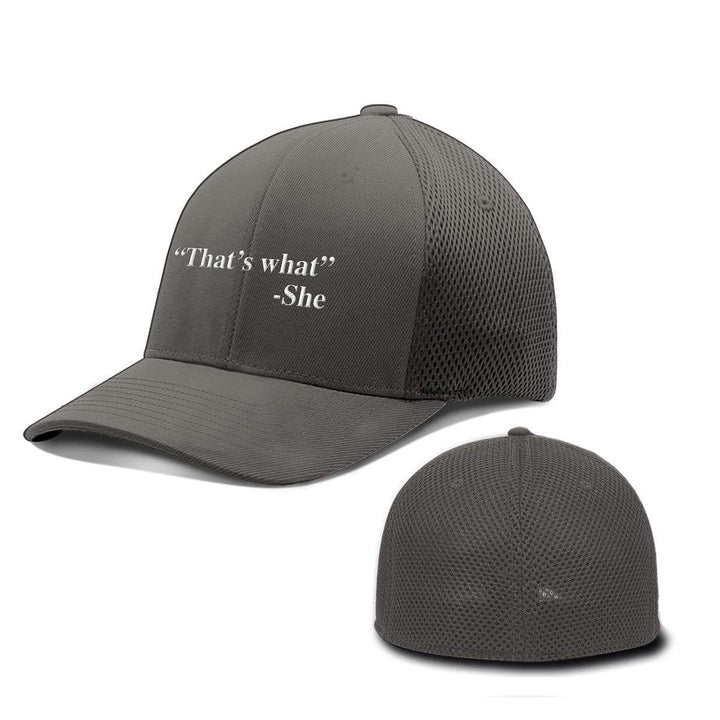 BustedTees.com Flexfit / Charcoal / S/M That's What She Said Hats