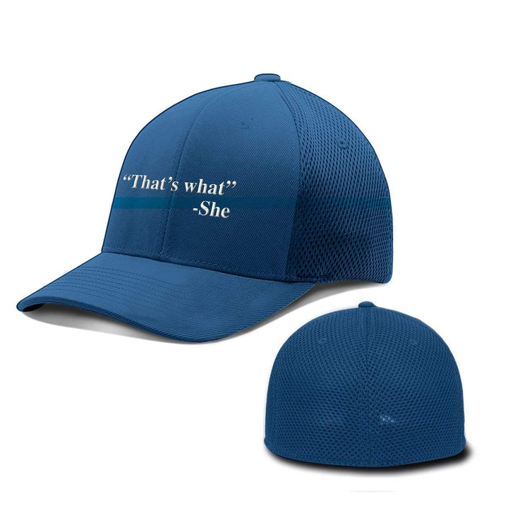 BustedTees.com Flexfit / Royal Blue / S/M That's What She Said Hats