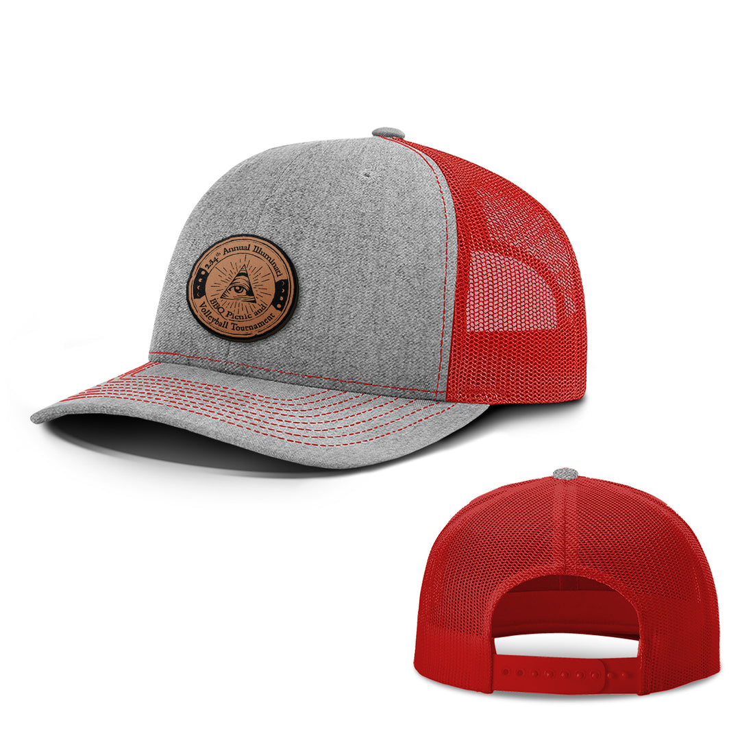 illuminati Leather Patch Hats - BustedTees.com