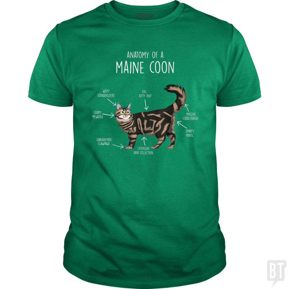 Anatomy of a Maine Coon Cat Funny Cute - BustedTees.com