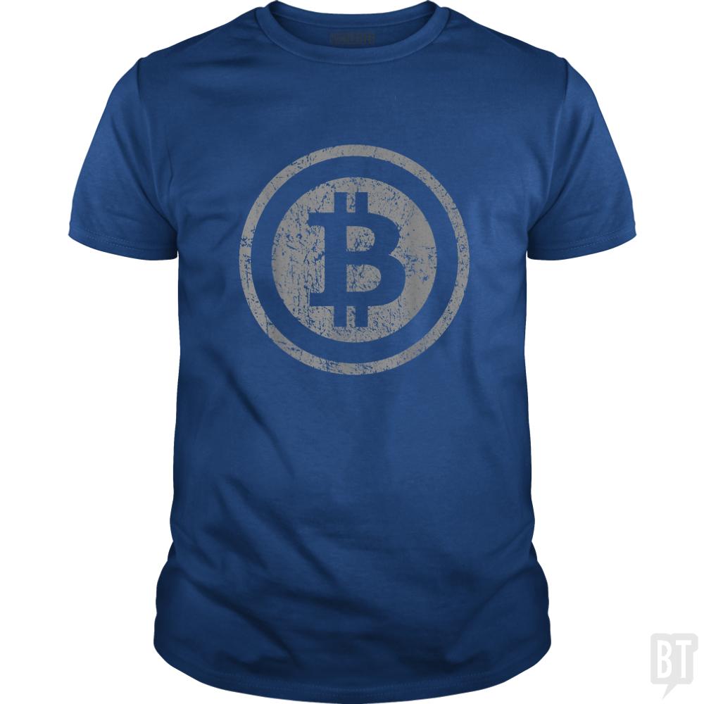 Vintage Bitcoin T-Shirt For Crypto Currency Trader - BustedTees.com