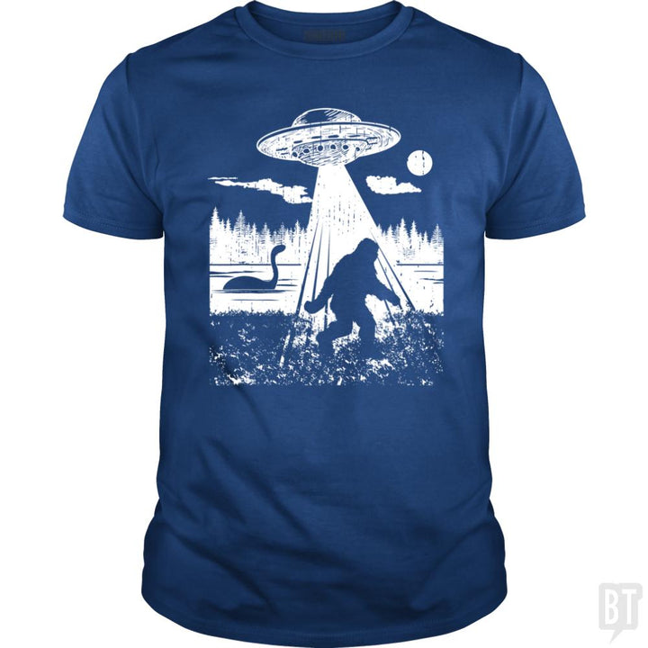 Bigfoot UFO Abduction - BustedTees.com