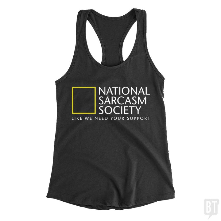 National Sarcasm Society Tank Tops - BustedTees.com