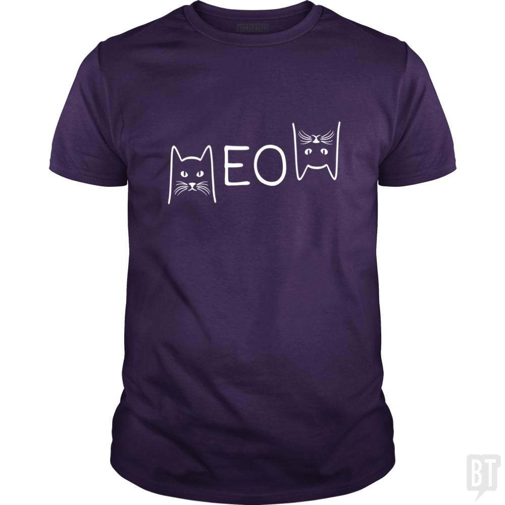 Funny Cats Meow Cat - BustedTees.com