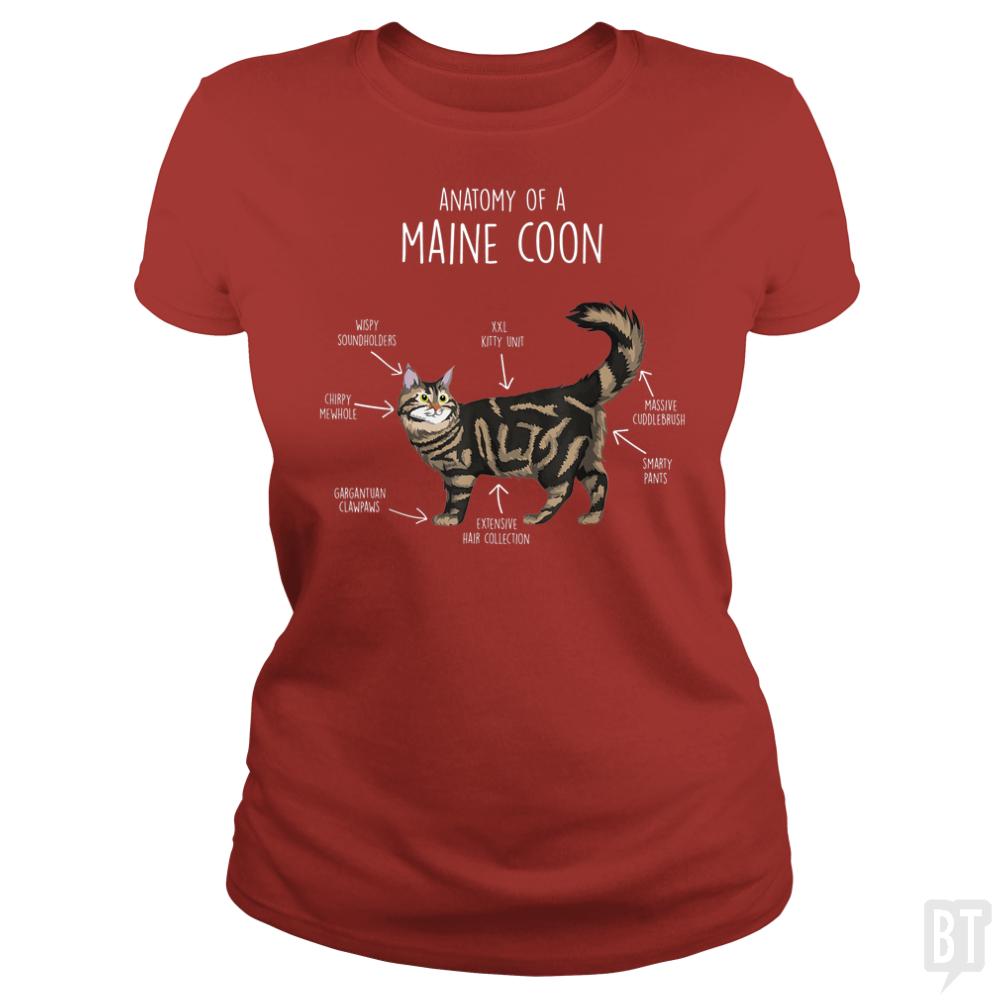 Anatomy of a Maine Coon Cat Funny Cute - BustedTees.com