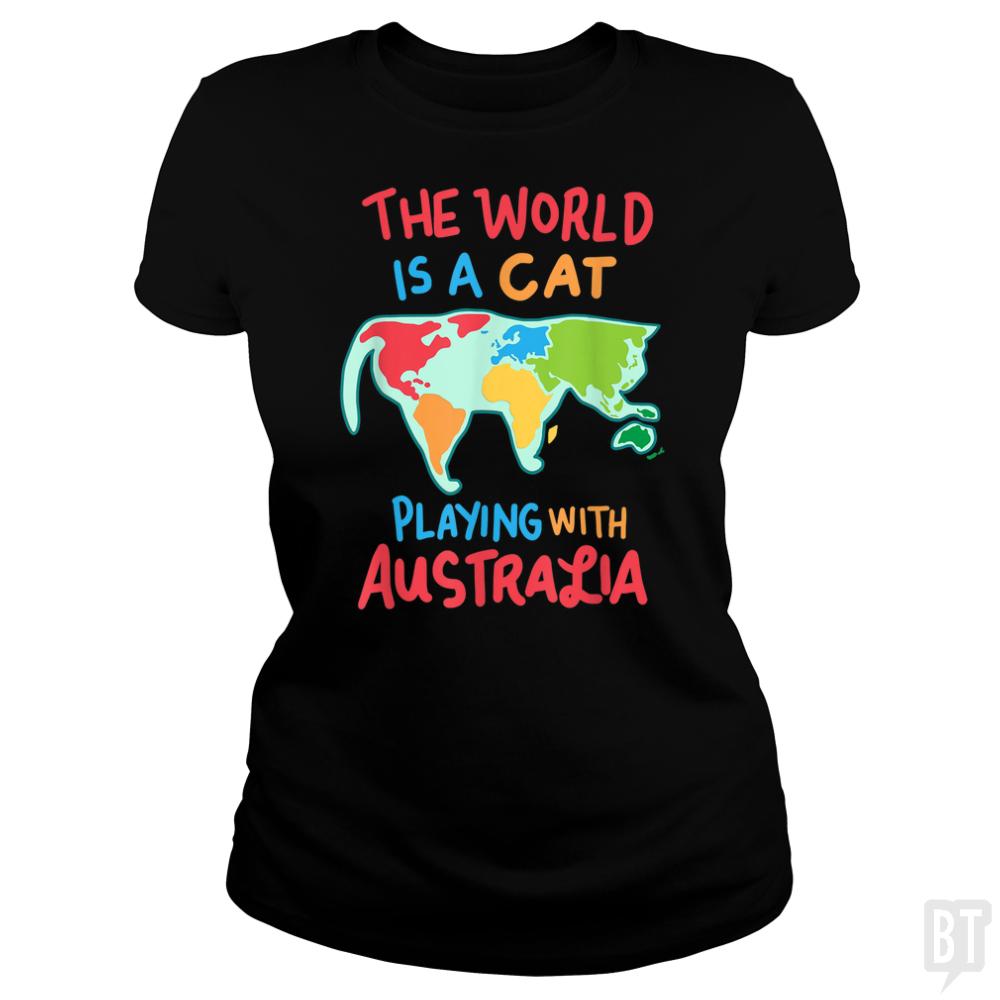 The World Is A Cat - BustedTees.com