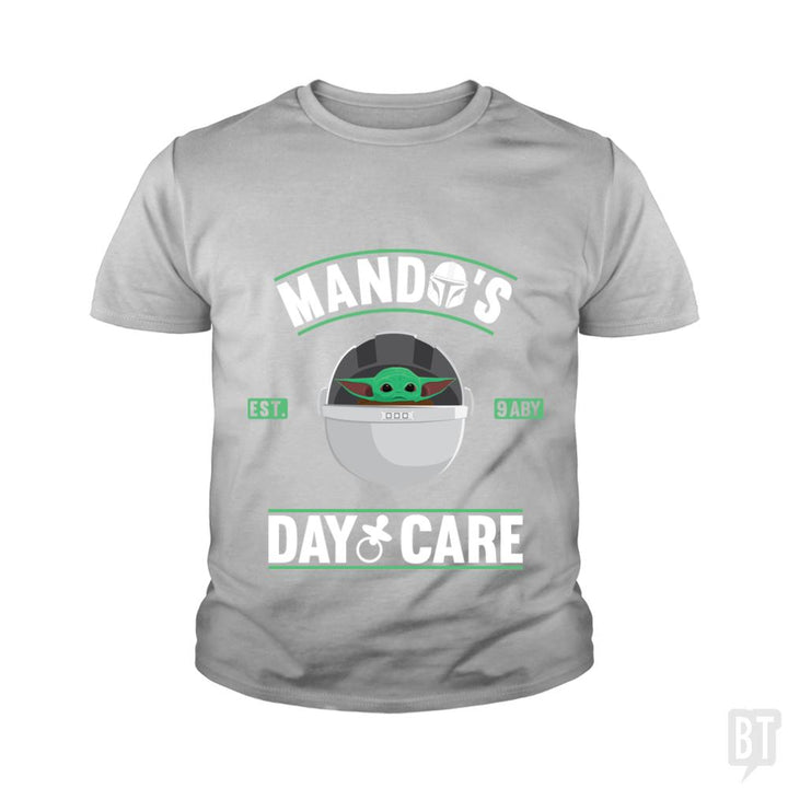 Mando's day care Kids Shirt - BustedTees.com