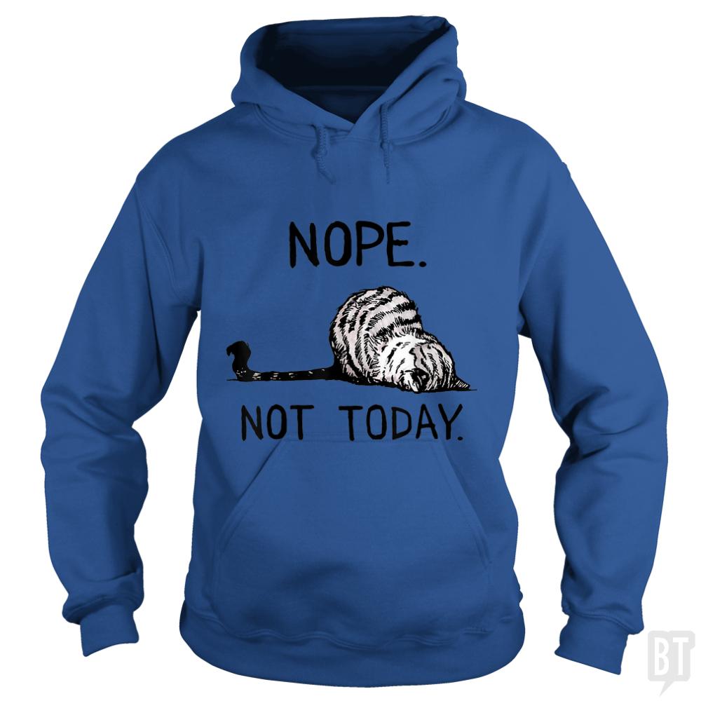 Nope not today cat - BustedTees.com