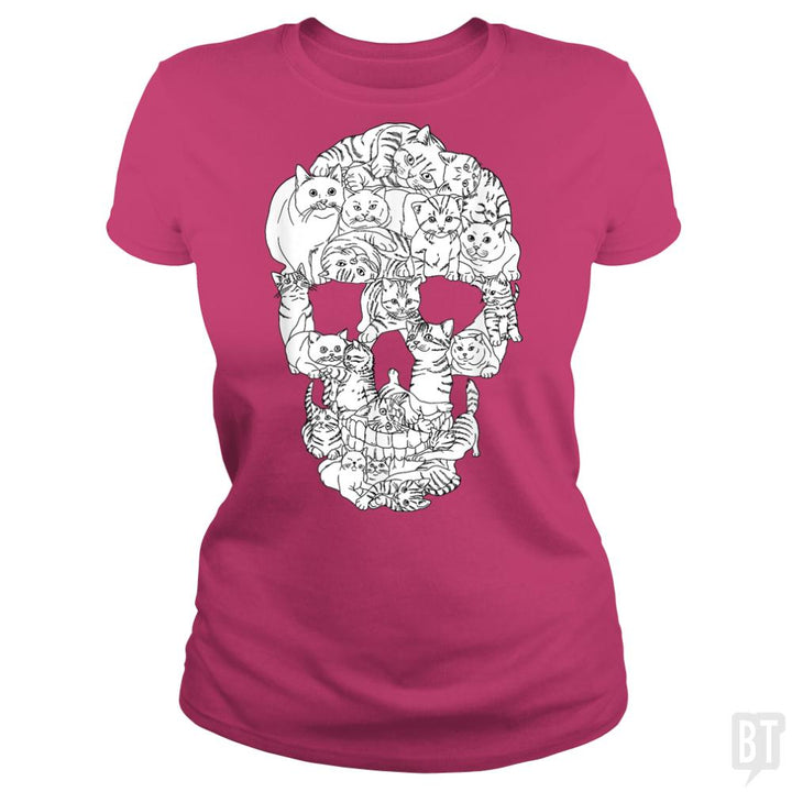 Cats Skull - BustedTees.com