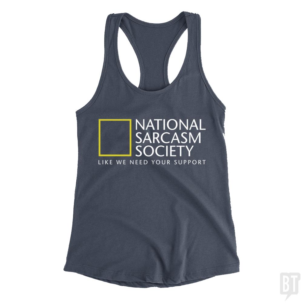 National Sarcasm Society Tank Tops - BustedTees.com