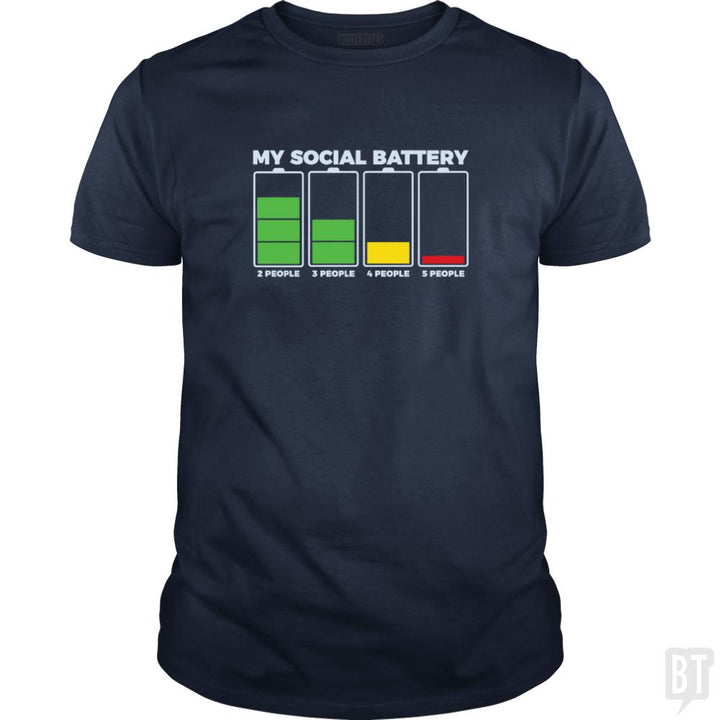 Introvert My Social Battery - BustedTees.com