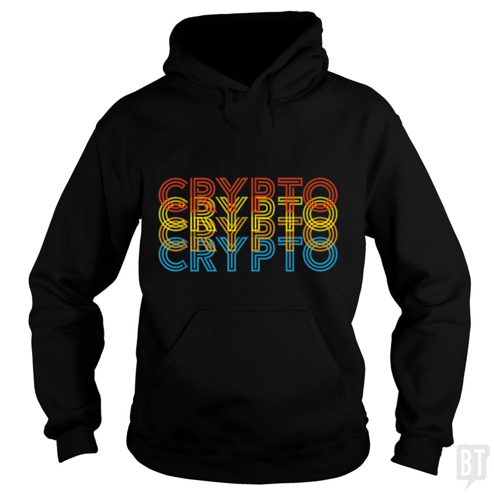 Vintage Cool Crypto Bitcoin Blockchain Retro - BustedTees.com
