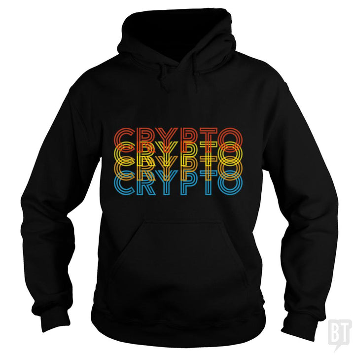 Vintage Cool Crypto Bitcoin Blockchain Retro - BustedTees.com