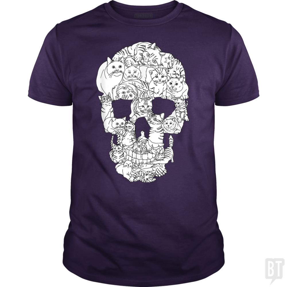 Cats Skull - BustedTees.com