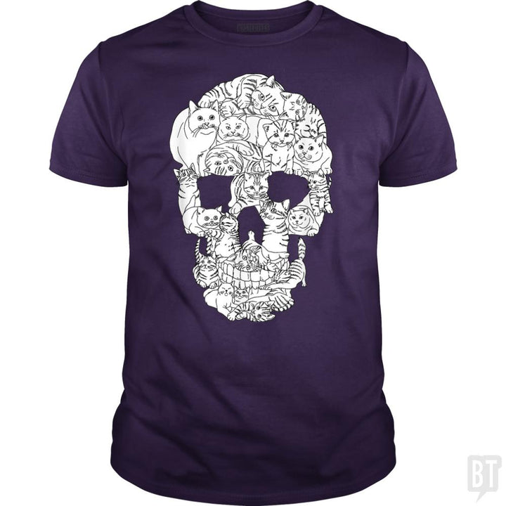 Cats Skull - BustedTees.com