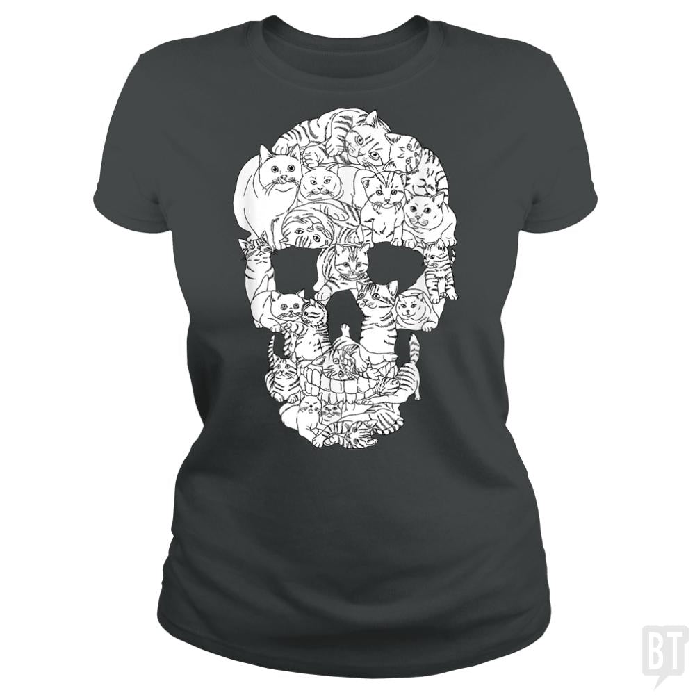 Cats Skull - BustedTees.com
