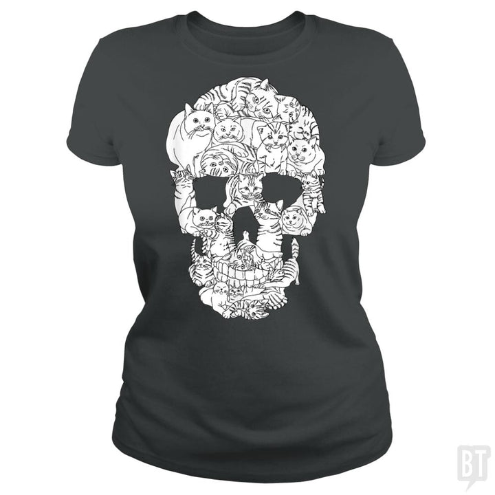 Cats Skull - BustedTees.com