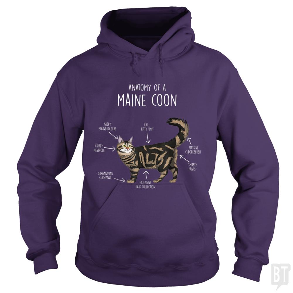 Anatomy of a Maine Coon Cat Funny Cute - BustedTees.com