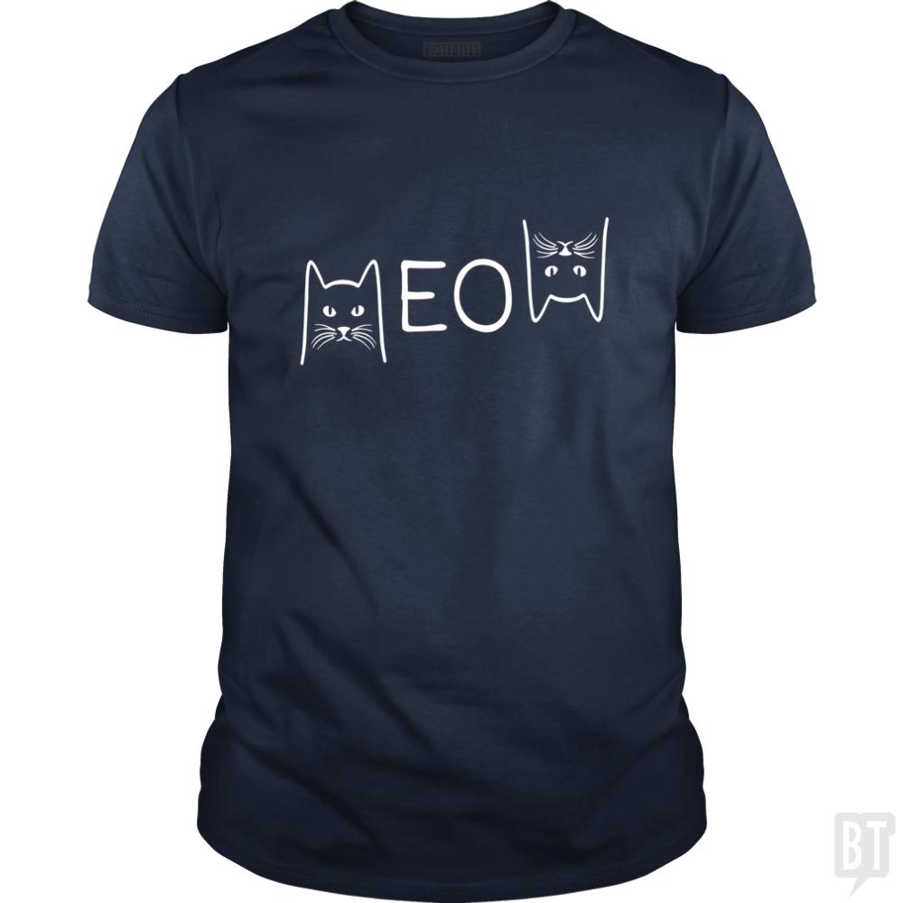 Funny Cats Meow Cat - BustedTees.com