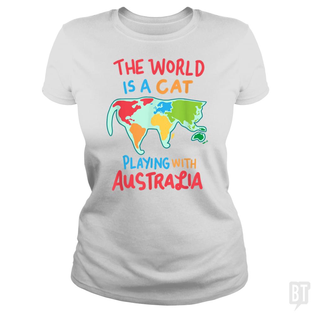 The World Is A Cat - BustedTees.com