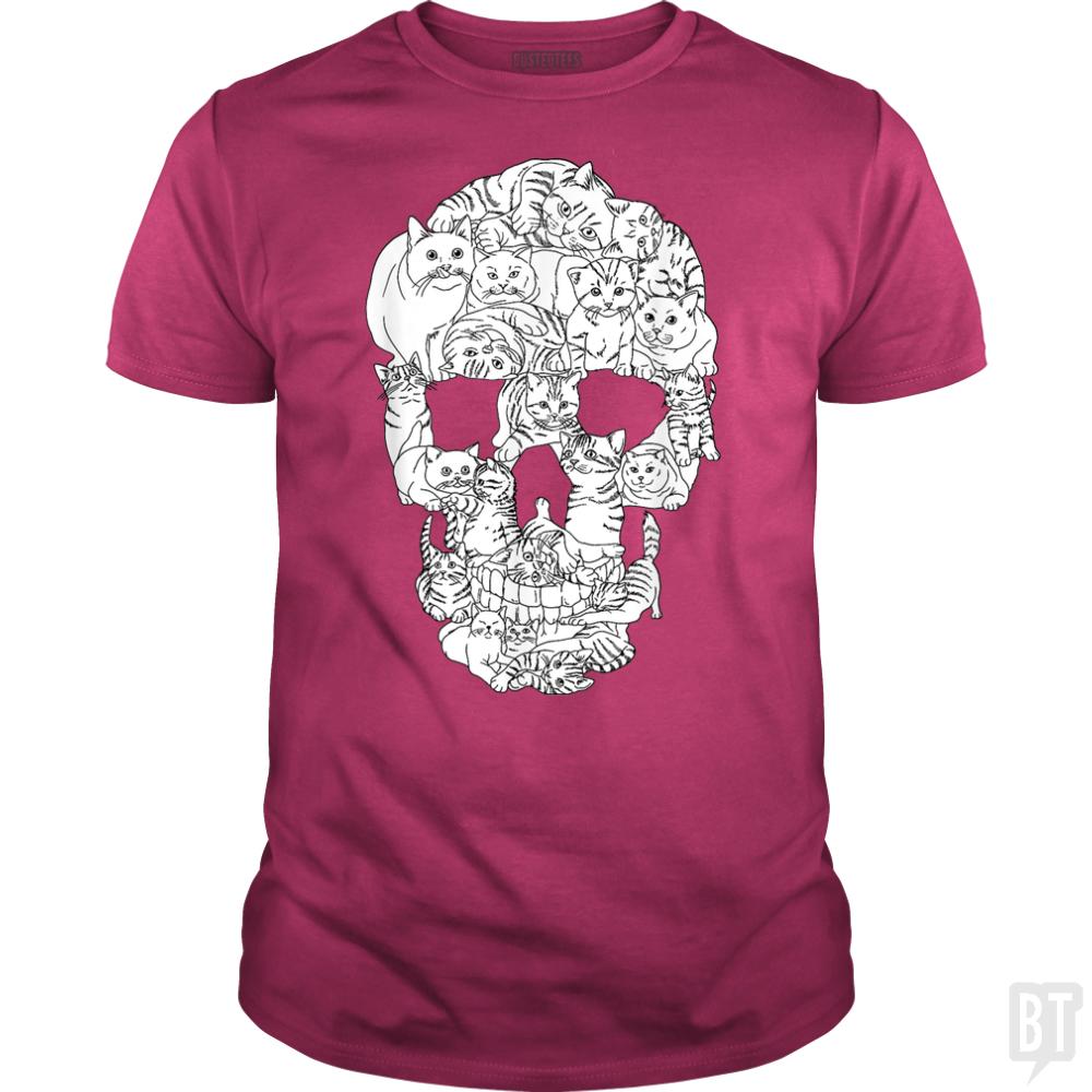 Cats Skull - BustedTees.com