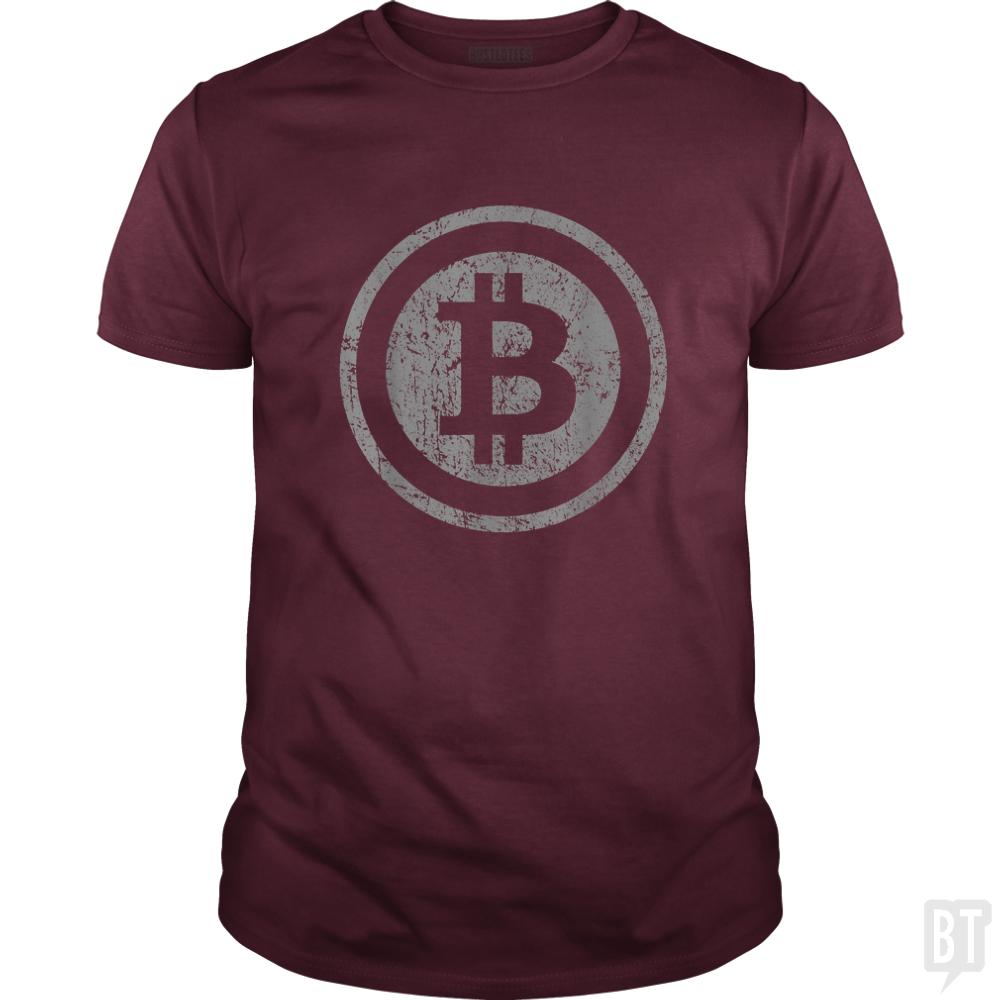 Vintage Bitcoin T-Shirt For Crypto Currency Trader - BustedTees.com