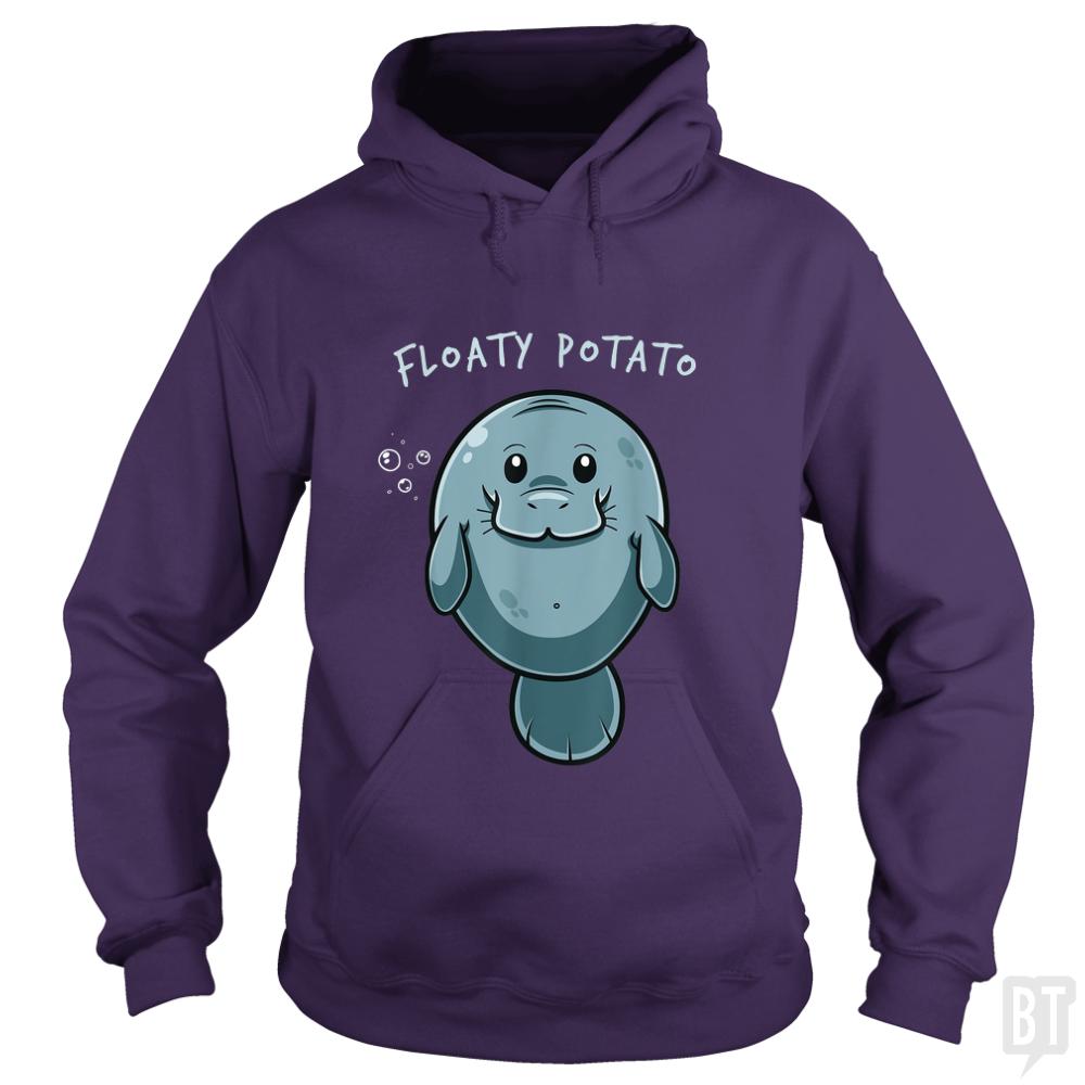 Floaty Potato Funny Manatee Sea Animal Manatees Po - BustedTees.com
