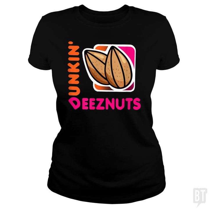 Dunkin Deez Nuts Funny Gifts Deez-Nuts - BustedTees.com