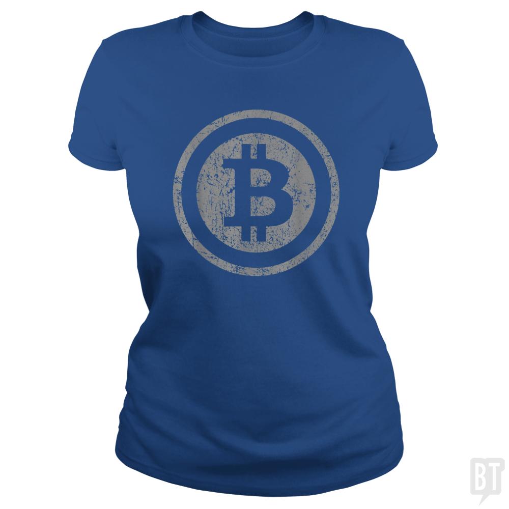 Vintage Bitcoin T-Shirt For Crypto Currency Trader - BustedTees.com