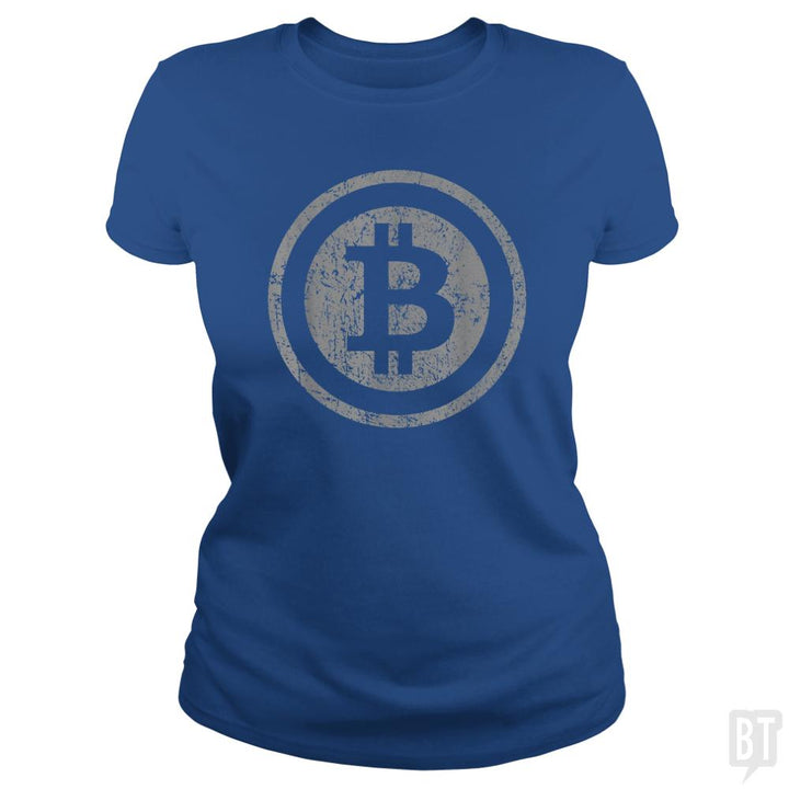 Vintage Bitcoin T-Shirt For Crypto Currency Trader - BustedTees.com
