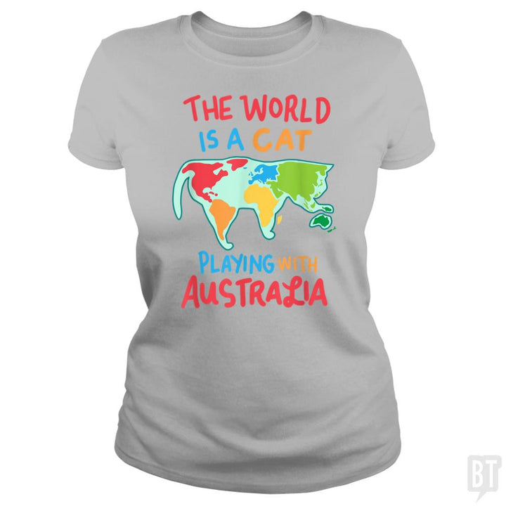The World Is A Cat - BustedTees.com