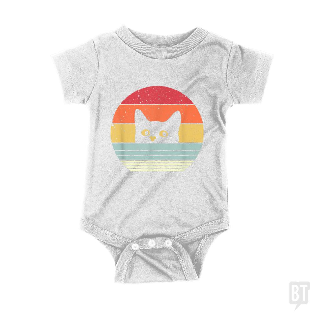 Cat Shirt Retro Style  Kids Shirt - BustedTees.com