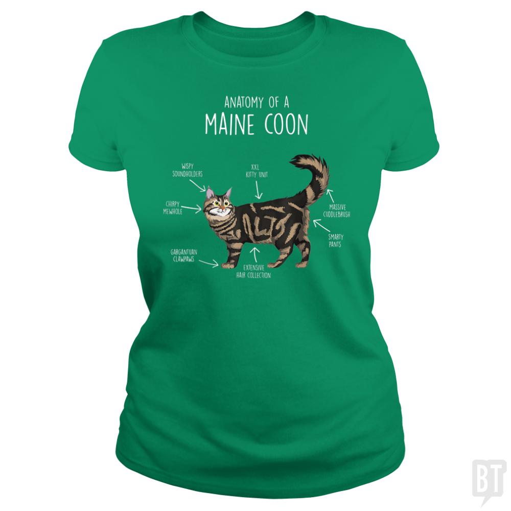 Anatomy of a Maine Coon Cat Funny Cute - BustedTees.com