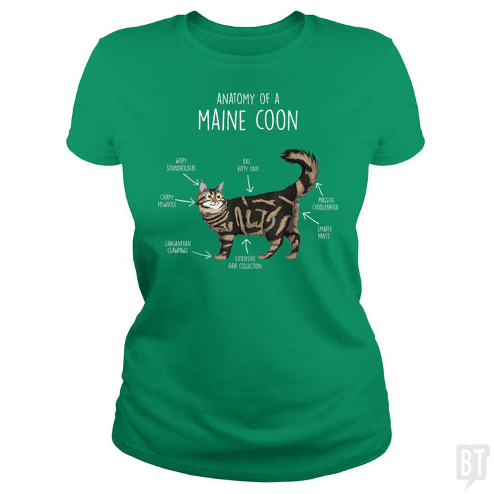 Anatomy of a Maine Coon Cat Funny Cute - BustedTees.com