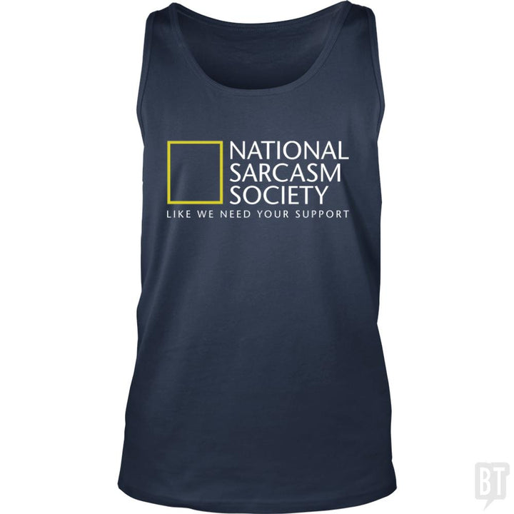 National Sarcasm Society Tank Tops - BustedTees.com