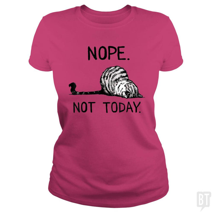 Nope not today cat - BustedTees.com