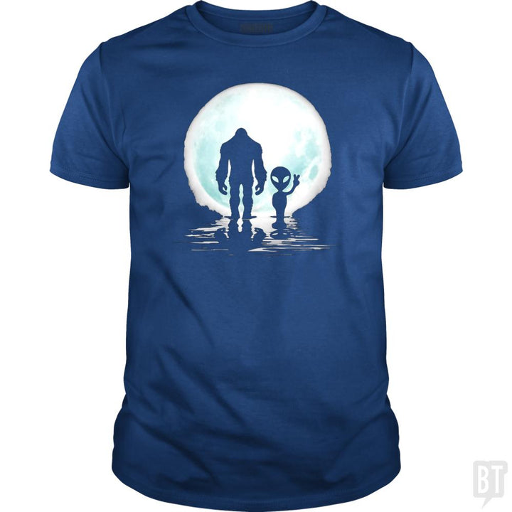 Bigfoot and Alien - BustedTees.com