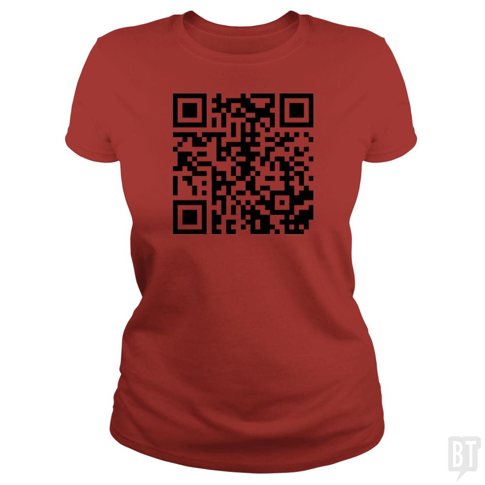 Rickroll QR Code - BustedTees.com