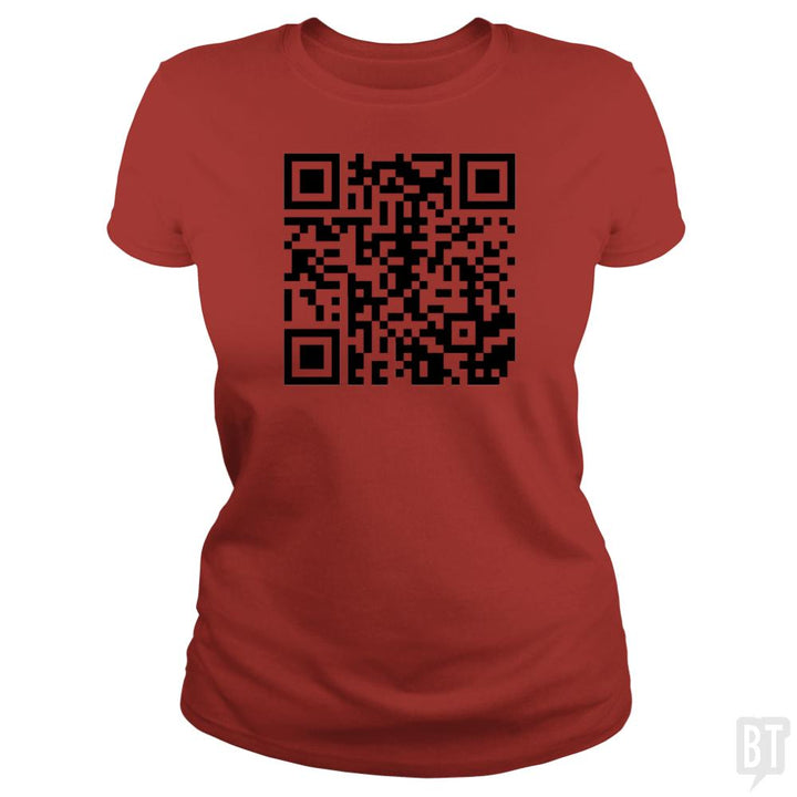 Rickroll QR Code - BustedTees.com