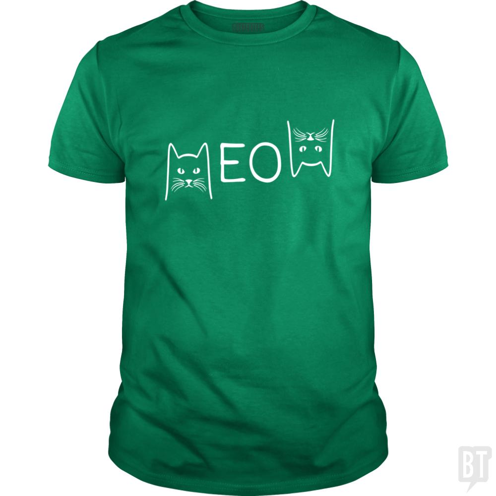 Funny Cats Meow Cat - BustedTees.com