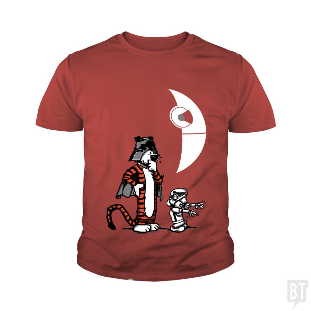 DARTH HOBBES AND CALVIN TROOPER Kids Shirt - BustedTees.com