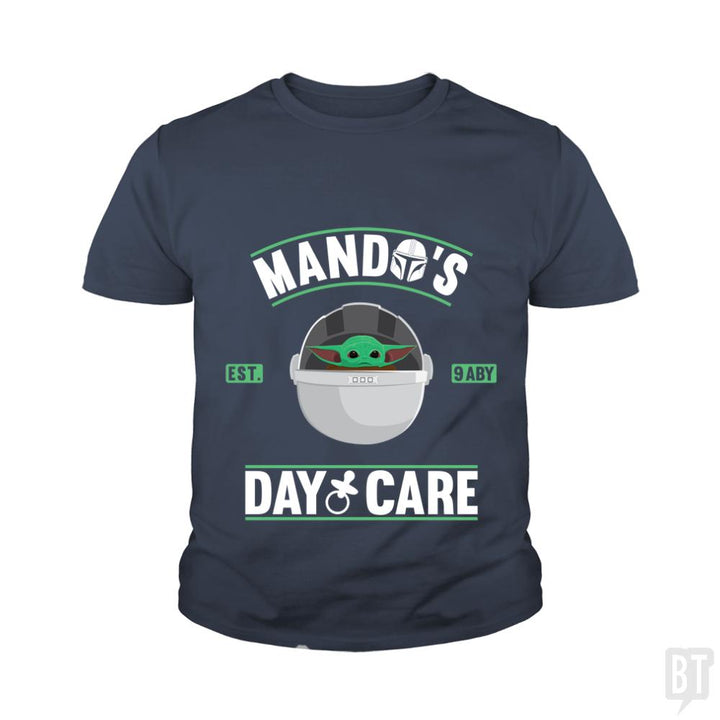 Mando's day care Kids Shirt - BustedTees.com