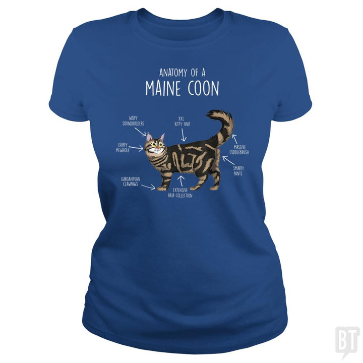 Anatomy of a Maine Coon Cat Funny Cute - BustedTees.com