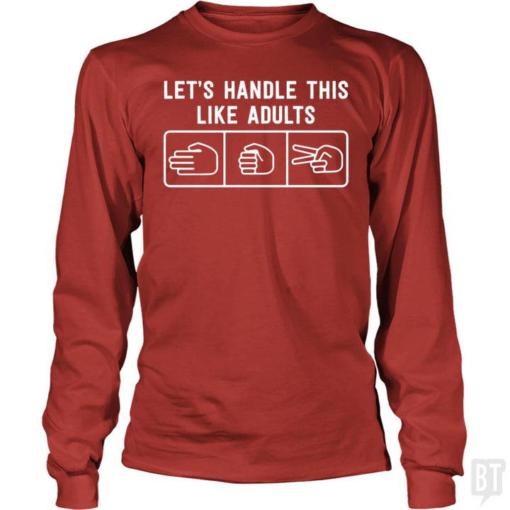 Rock Paper Scissors Long Sleeves - BustedTees.com