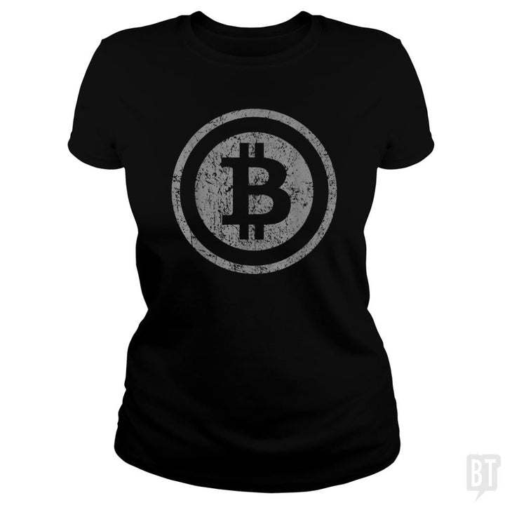 Vintage Bitcoin T-Shirt For Crypto Currency Trader - BustedTees.com