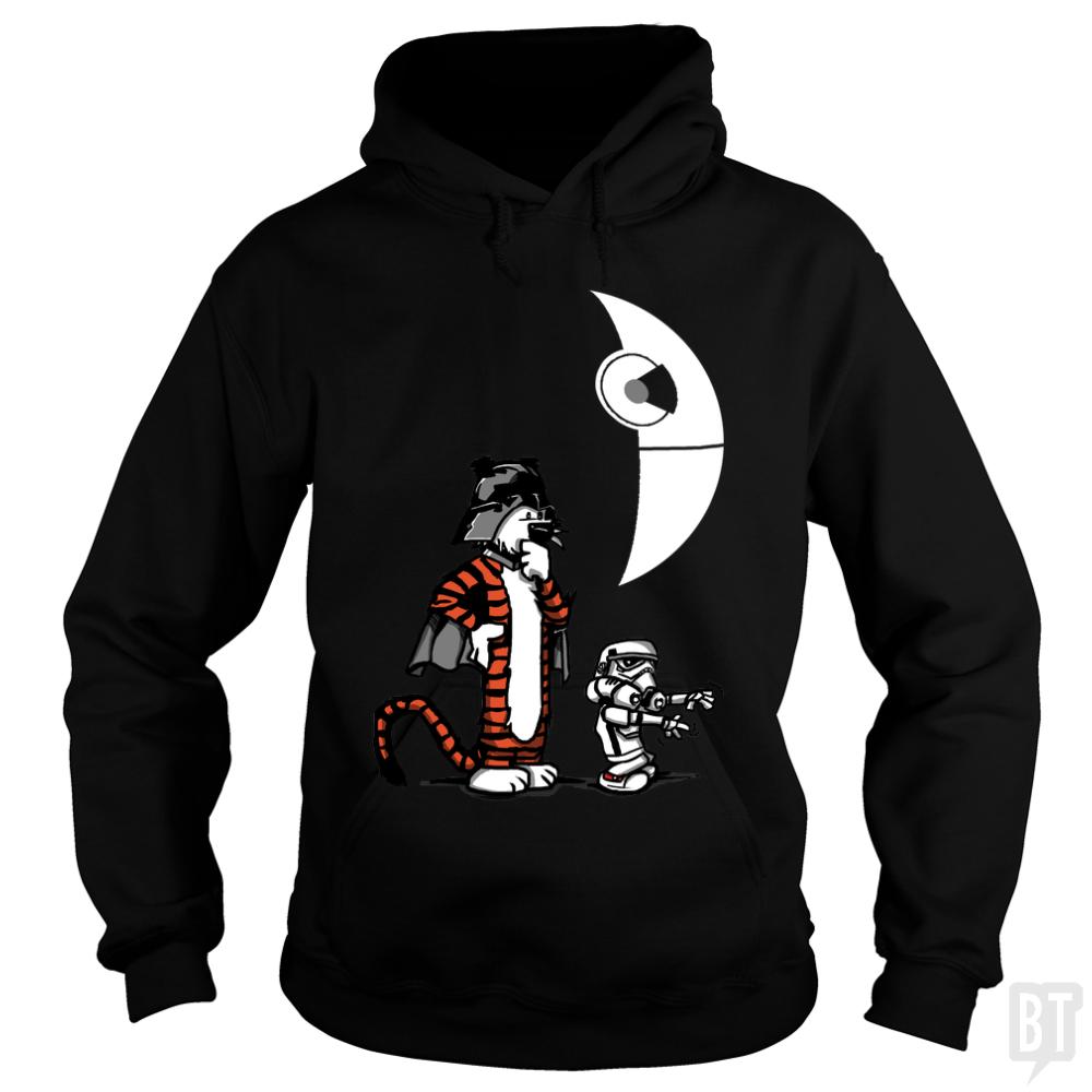 DARTH HOBBES AND CALVIN TROOPER Long Sleeves - BustedTees.com
